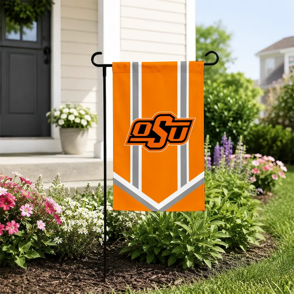 Oklahoma State Cowboys Garden Flag Custom Chevron Stripes Orange New Arrival Oklahoma State Cowboys Garden Flag Custom Chevron Stripes Orange New Arrival