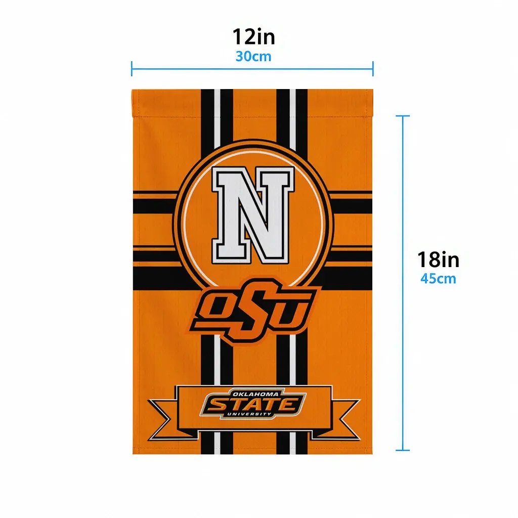 Oklahoma State Cowboys Garden Flag Custom Circle Medallion Orange High Quality Oklahoma State Cowboys Garden Flag Custom Circle Medallion Orange High Quality