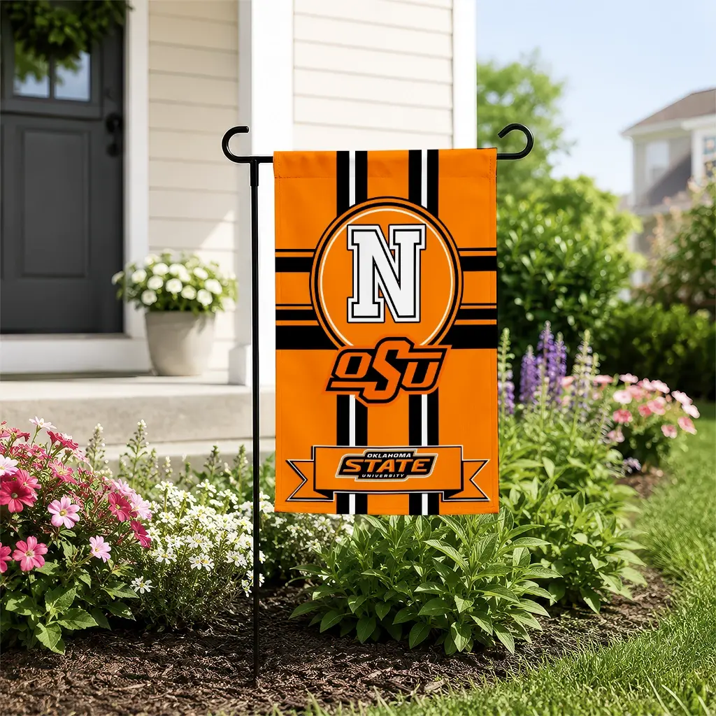 Oklahoma State Cowboys Garden Flag Custom Circle Medallion Orange New Arrival Oklahoma State Cowboys Garden Flag Custom Circle Medallion Orange New Arrival