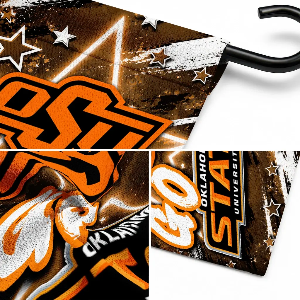 Oklahoma State Cowboys Garden Flag Customized Glowing Star Orange Latest Model Oklahoma State Cowboys Garden Flag Customized Glowing Star Orange Latest Model