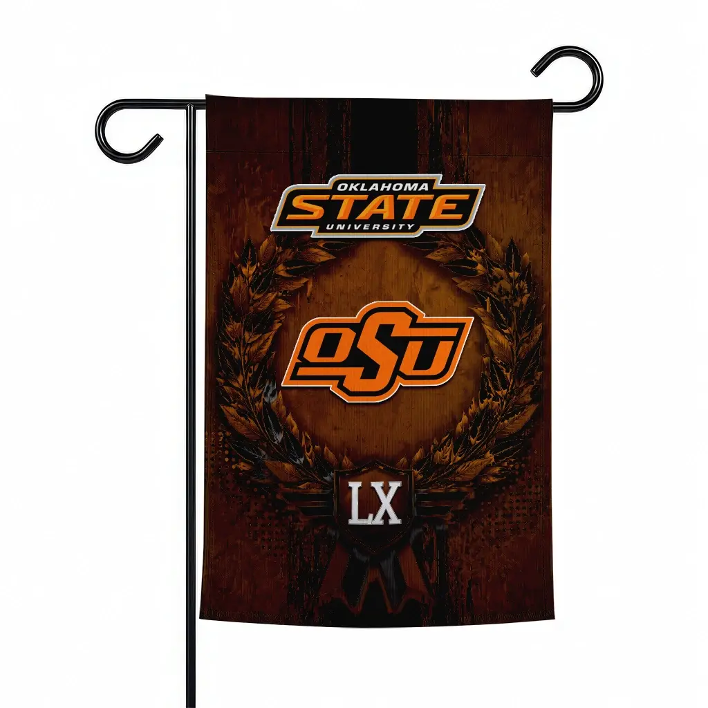 Oklahoma State Cowboys Garden Flag Personalized Laurel Wreath Orange Best Selling Oklahoma State Cowboys Garden Flag Personalized Laurel Wreath Orange Best Selling