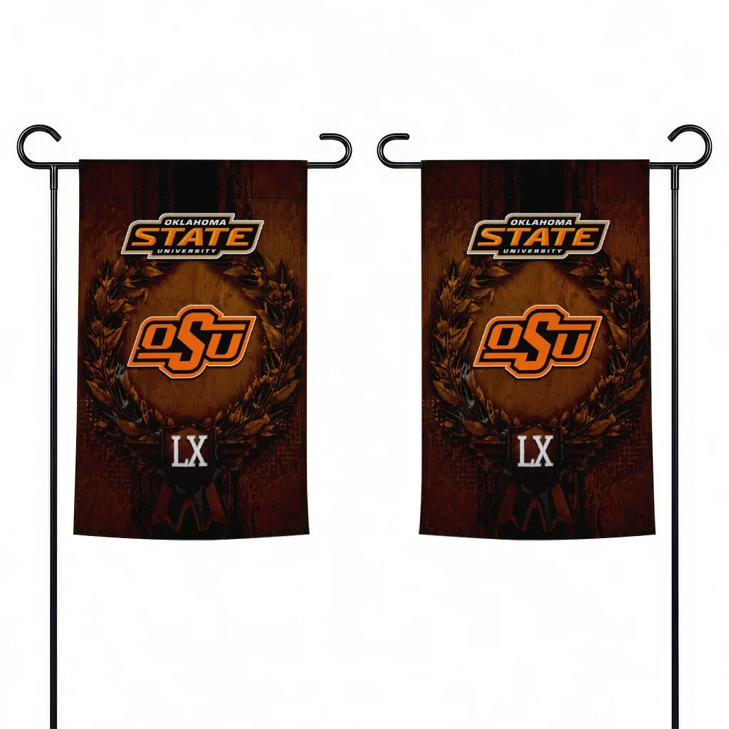 Oklahoma State Cowboys Garden Flag Personalized Laurel Wreath Orange Fashion Forward Oklahoma State Cowboys Garden Flag Personalized Laurel Wreath Orange Fashion Forward