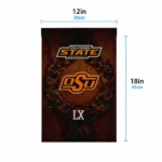 Oklahoma State Cowboys Garden Flag Personalized Laurel Wreath Orange Best Selling