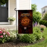 Oklahoma State Cowboys Garden Flag Personalized Laurel Wreath Orange Best Selling