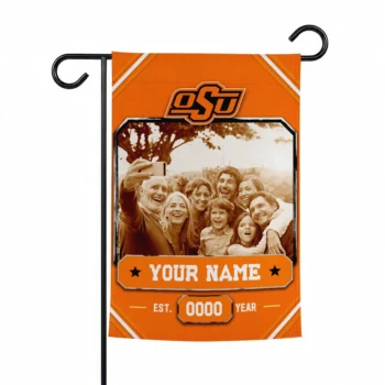 Oklahoma State Cowboys Garden Flag - Personalized Photo Frame Orange