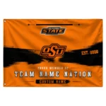 Oklahoma State Cowboys House Flag Custom Brushed Streaks Orange Best Selling