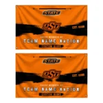 Oklahoma State Cowboys House Flag Custom Brushed Streaks Orange Best Selling