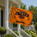 Oklahoma State Cowboys House Flag Custom Ornate Border Orange Best Selling