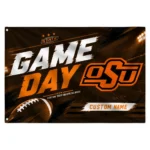 Oklahoma State Cowboys House Flag Customized Action Streaks Orange Best Selling