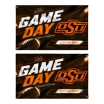 Oklahoma State Cowboys House Flag Customized Action Streaks Orange Best Selling