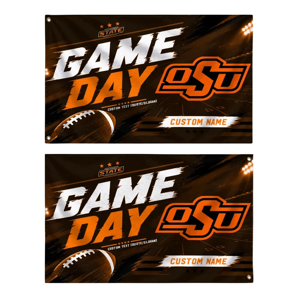 Oklahoma State Cowboys House Flag Customized Action Streaks Orange Fashion Forward Oklahoma State Cowboys House Flag Customized Action Streaks Orange Fashion Forward