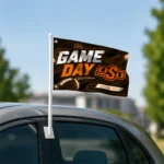 Oklahoma State Cowboys House Flag Customized Action Streaks Orange Best Selling