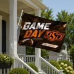 Oklahoma State Cowboys House Flag Customized Action Streaks Orange Best Selling