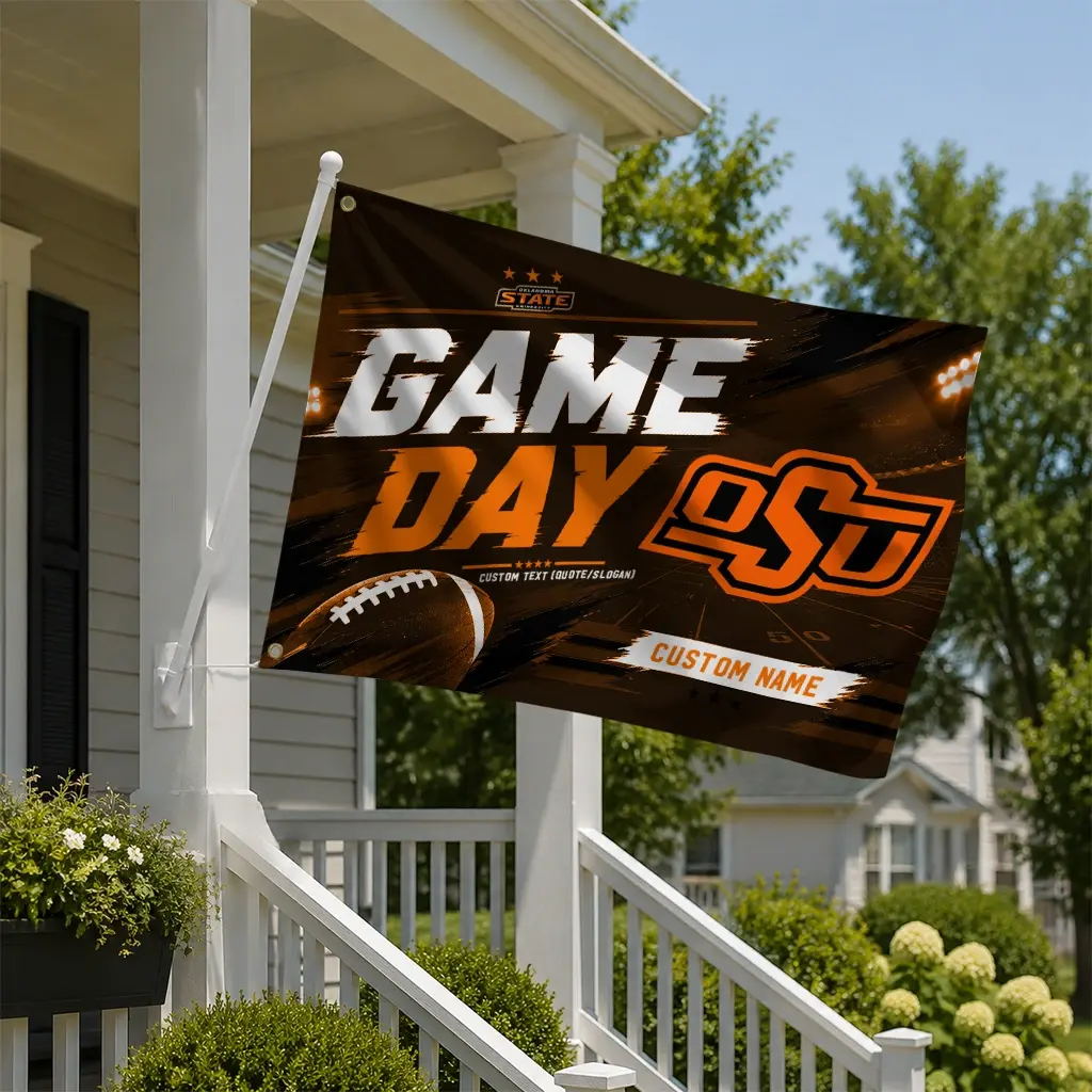 Oklahoma State Cowboys House Flag Customized Action Streaks Orange New Arrival Oklahoma State Cowboys House Flag Customized Action Streaks Orange New Arrival