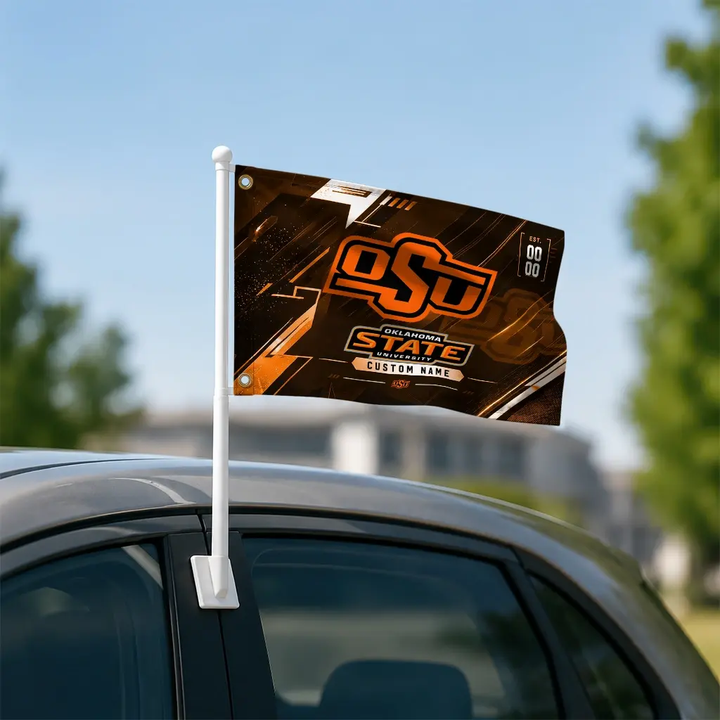 Oklahoma State Cowboys House Flag Personalized Speed Slashes Orange Latest Model Oklahoma State Cowboys House Flag Personalized Speed Slashes Orange Latest Model