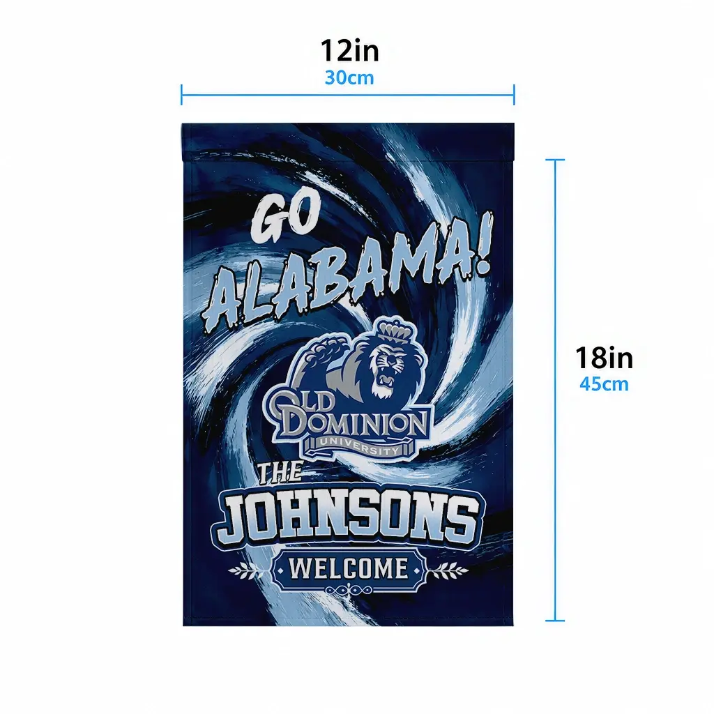 Old Dominion Monarchs Garden Flag Personalized Swirl Vortex Blue High Quality Old Dominion Monarchs Garden Flag Personalized Swirl Vortex Blue High Quality