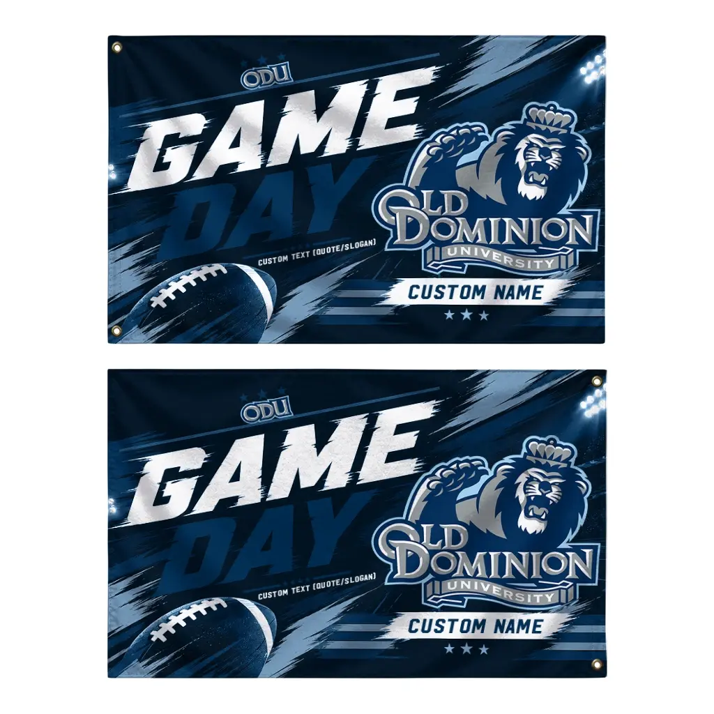 Old Dominion Monarchs House Flag Personalized Action Streaks Blue Fashion Forward Old Dominion Monarchs House Flag Personalized Action Streaks Blue Fashion Forward