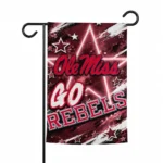 Ole Miss Rebels Garden Flag Custom Glowing Star Red Best Selling