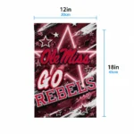 Ole Miss Rebels Garden Flag Custom Glowing Star Red Best Selling