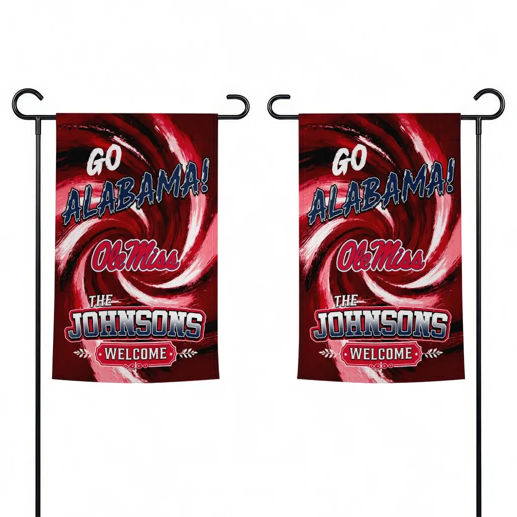 Ole Miss Rebels Garden Flag Custom Swirl Vortex Red Fashion Forward Ole Miss Rebels Garden Flag Custom Swirl Vortex Red Fashion Forward