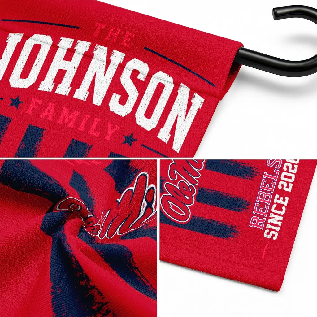 Ole Miss Rebels Garden Flag Customized Distressed Stripes Red Latest Model Ole Miss Rebels Garden Flag Customized Distressed Stripes Red Latest Model