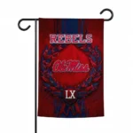 Ole Miss Rebels Garden Flag Customized Laurel Wreath Red Best Selling