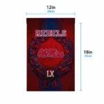 Ole Miss Rebels Garden Flag Customized Laurel Wreath Red Best Selling
