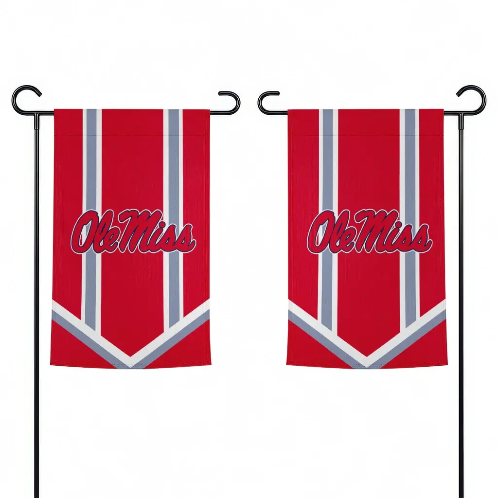 Ole Miss Rebels Garden Flag Personalized Chevron Stripes Red Fashion Forward Ole Miss Rebels Garden Flag Personalized Chevron Stripes Red Fashion Forward