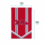 Ole Miss Rebels Garden Flag Personalized Chevron Stripes Red Best Selling