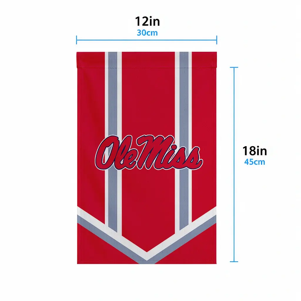 Ole Miss Rebels Garden Flag Personalized Chevron Stripes Red High Quality Ole Miss Rebels Garden Flag Personalized Chevron Stripes Red High Quality
