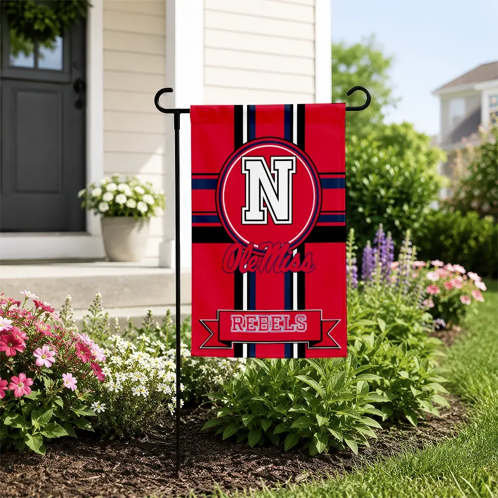Ole Miss Rebels Garden Flag Personalized Circle Medallion Red New Arrival Ole Miss Rebels Garden Flag Personalized Circle Medallion Red New Arrival