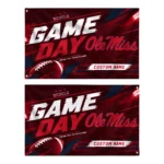 Ole Miss Rebels House Flag Custom Action Streaks Red Best Selling