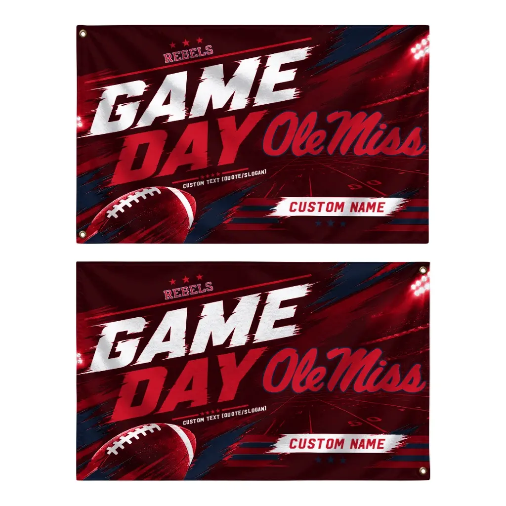 Ole Miss Rebels House Flag Custom Action Streaks Red Fashion Forward Ole Miss Rebels House Flag Custom Action Streaks Red Fashion Forward