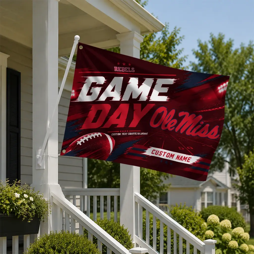 Ole Miss Rebels House Flag Custom Action Streaks Red New Arrival Ole Miss Rebels House Flag Custom Action Streaks Red New Arrival