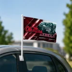 Ole Miss Rebels House Flag Custom Diagonal Stripes Red Best Selling