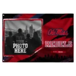 Ole Miss Rebels House Flag Customized Framed Photo Red Black Best Selling