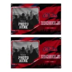 Ole Miss Rebels House Flag Customized Framed Photo Red Black Best Selling