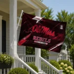 Ole Miss Rebels House Flag Customized Speed Slashes Red Best Selling