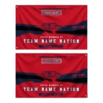 Ole Miss Rebels House Flag Personalized Brushed Streaks Red Best Selling