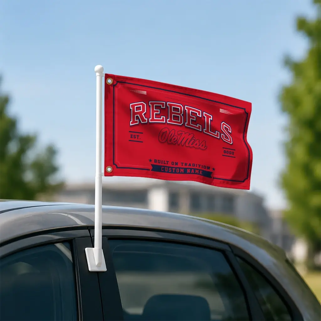 Ole Miss Rebels House Flag Personalized Ornate Border Red Latest Model Ole Miss Rebels House Flag Personalized Ornate Border Red Latest Model