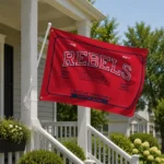 Ole Miss Rebels House Flag Personalized Ornate Border Red Best Selling