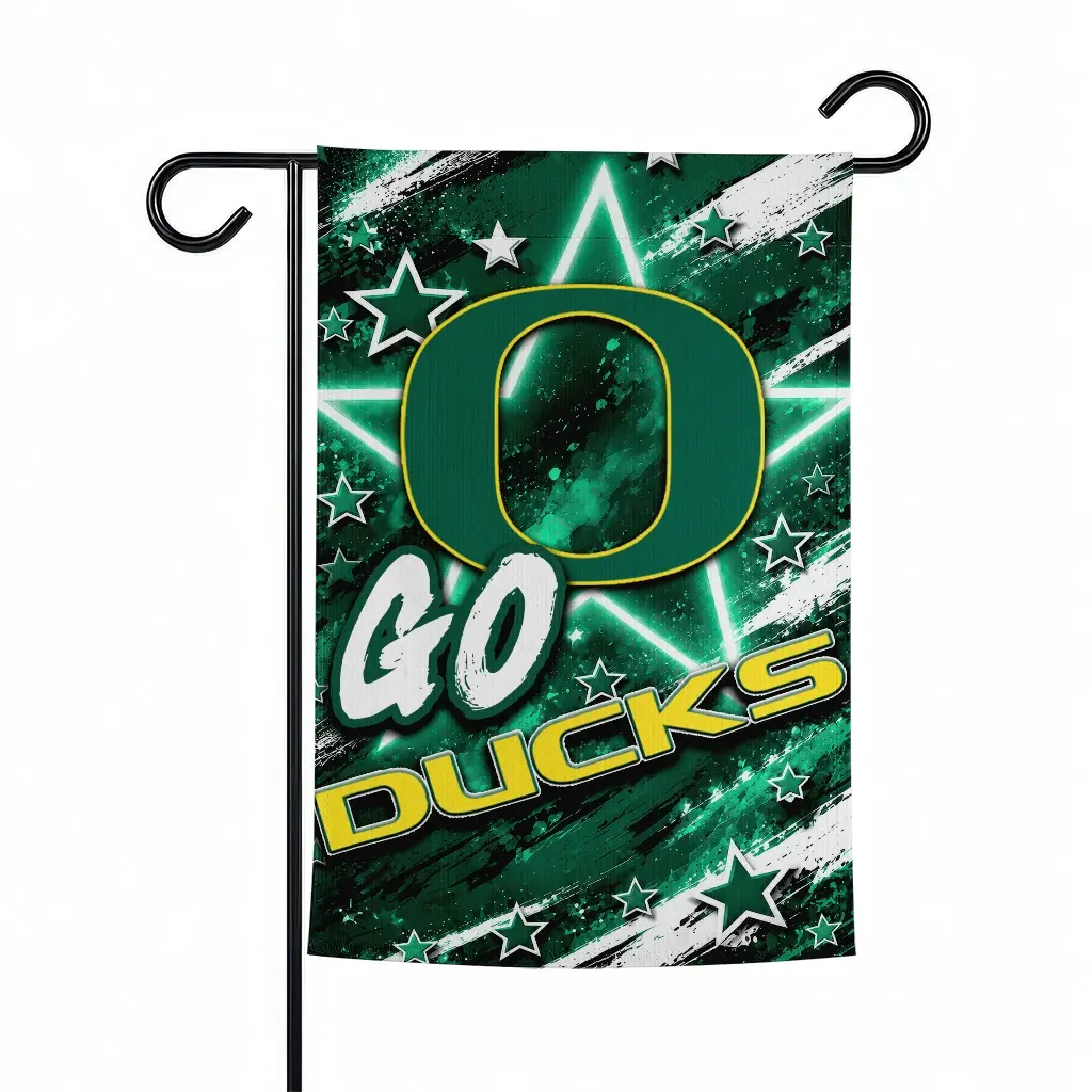 Oregon Ducks Garden Flag Custom Glowing Star Green Best Selling Oregon Ducks Garden Flag Custom Glowing Star Green Best Selling