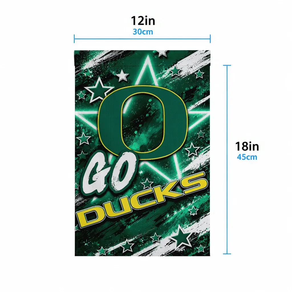 Oregon Ducks Garden Flag Custom Glowing Star Green High Quality Oregon Ducks Garden Flag Custom Glowing Star Green High Quality