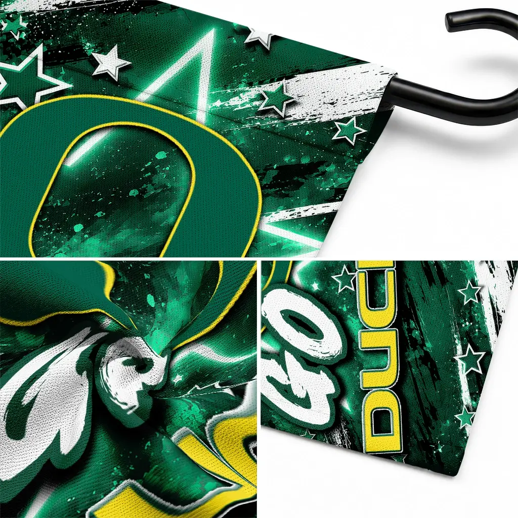 Oregon Ducks Garden Flag Custom Glowing Star Green Latest Model Oregon Ducks Garden Flag Custom Glowing Star Green Latest Model