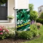 Oregon Ducks Garden Flag Custom Glowing Star Green Best Selling