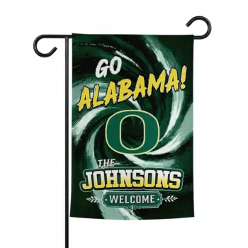 Oregon Ducks Garden Flag Custom Swirl Vortex Green Best Selling