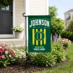 Oregon Ducks Garden Flag Customized Distressed Stripes Green Best Selling