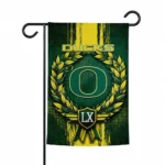 Oregon Ducks Garden Flag Customized Laurel Wreath Green Best Selling