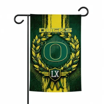 Oregon Ducks Garden Flag Customized Laurel Wreath Green Best Selling