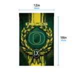 Oregon Ducks Garden Flag Customized Laurel Wreath Green Best Selling